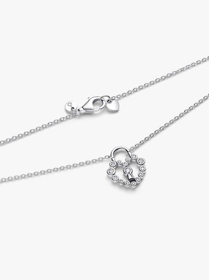 Collar Pandora Corazon Candado