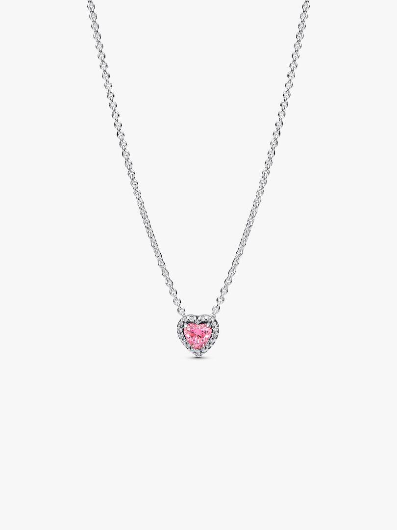 Collar Pandora Corazon Rosa