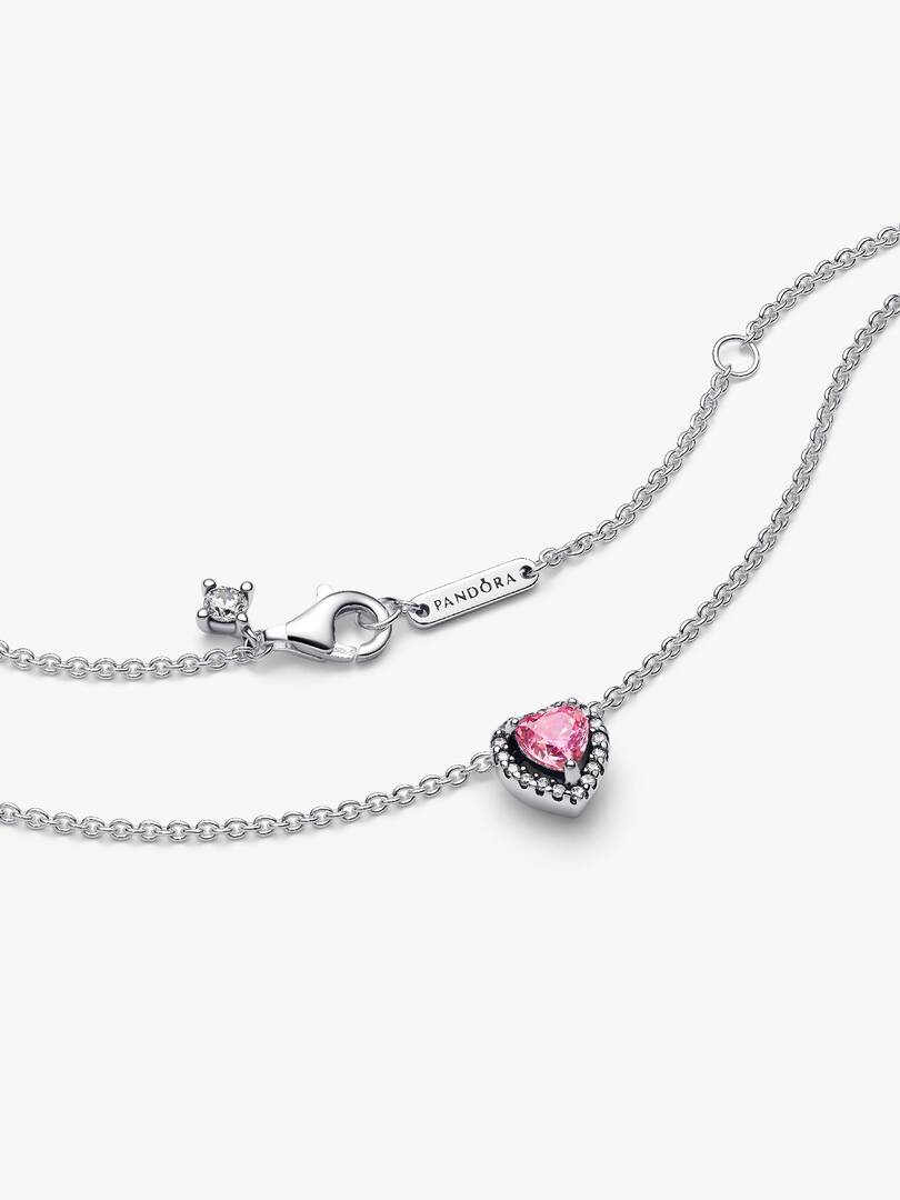 Collar Pandora Corazon Rosa