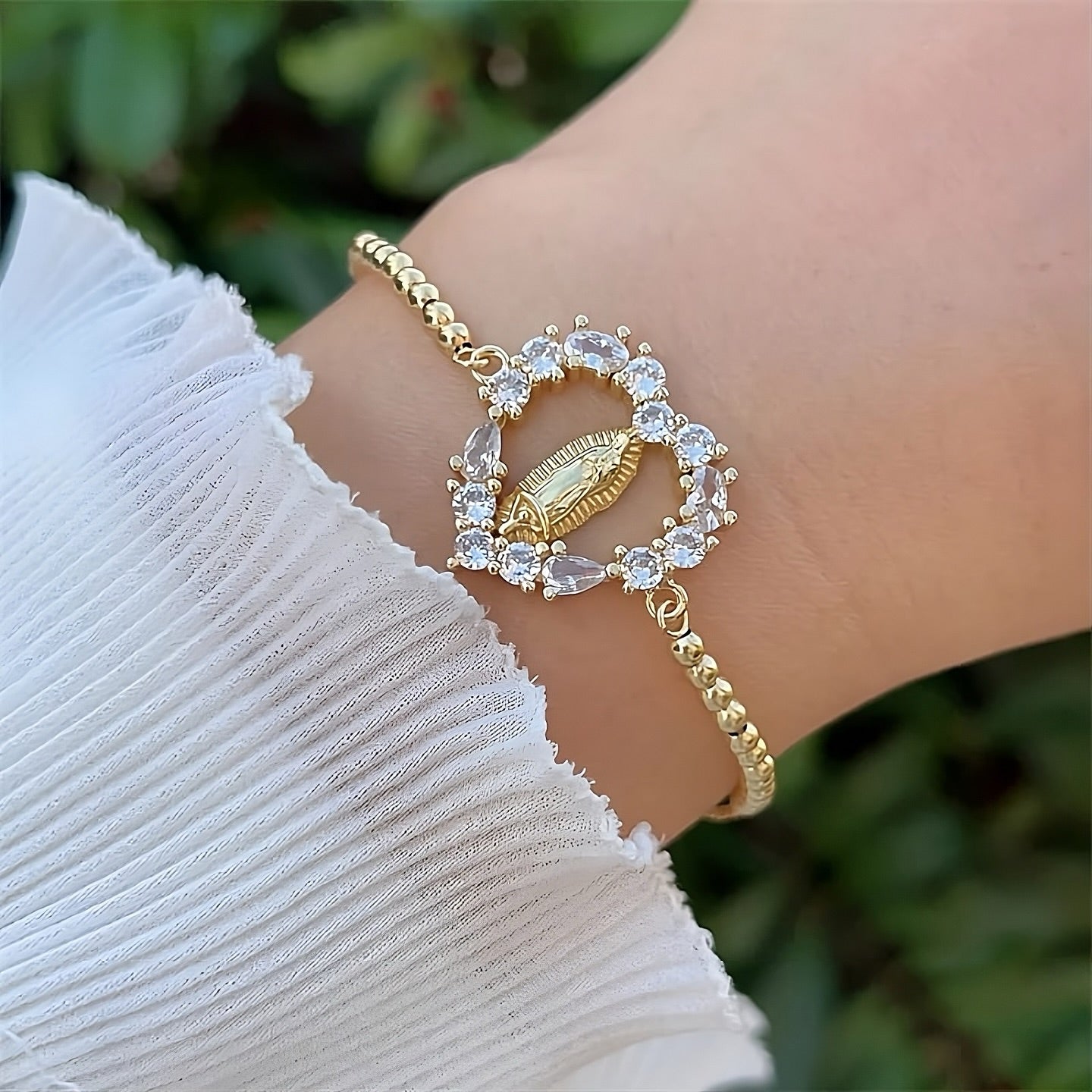Pulsera de Corazón con Virgen
