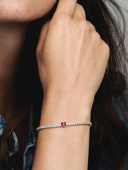 Pulsera Tennis Corazón Pandora