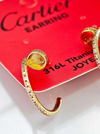 Arracadas Clavo Cartier con Zirconias