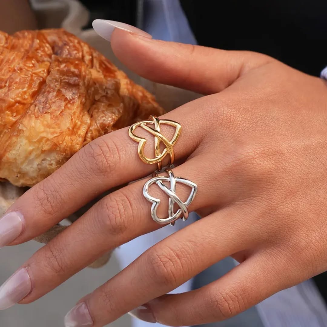 Anillo Corazón Pretzel