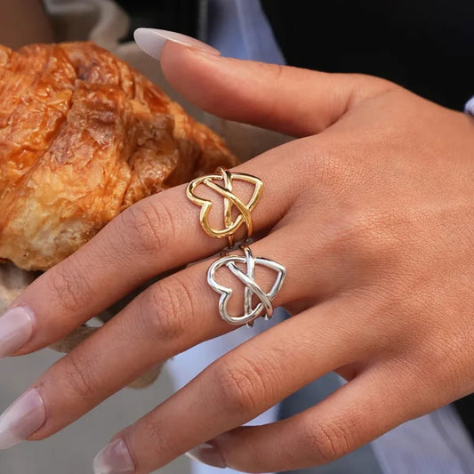 Anillo Corazón Pretzel