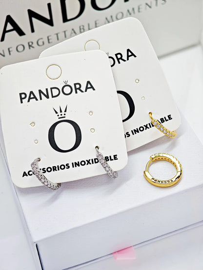 Hoops Pandora con Zirconias
