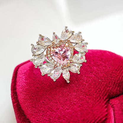 Anillo de Corazon con Pedrería