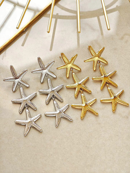 Aretes Colgantes de Estrellas