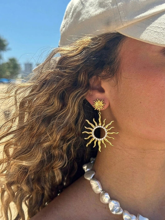 Aretes Colgantes de Sol