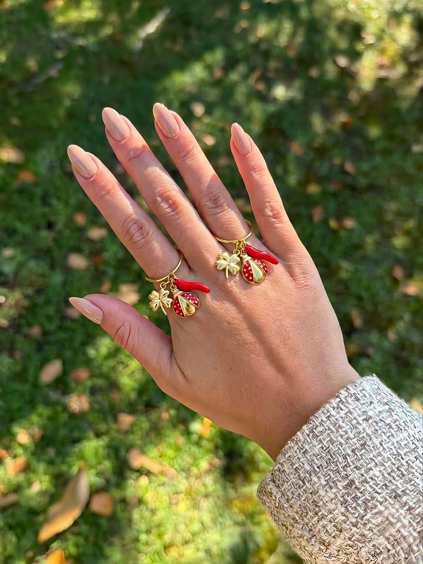 Anillo Catarina con Dijes