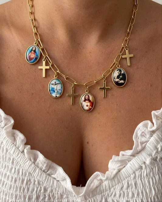 Collar Dijes Religiosos
