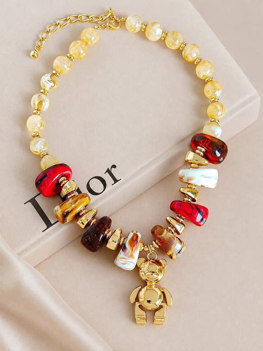 Collar Super Chunky con Oso