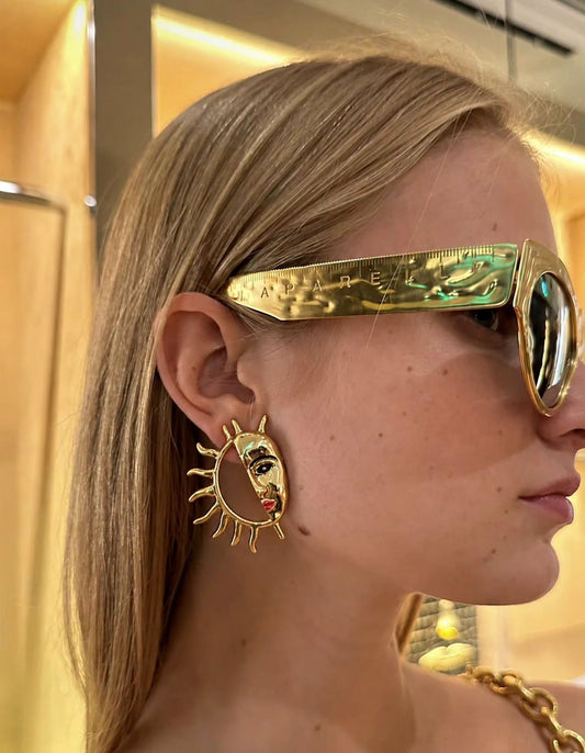 Aretes Sol y Mitad Rostro Schiaparelli
