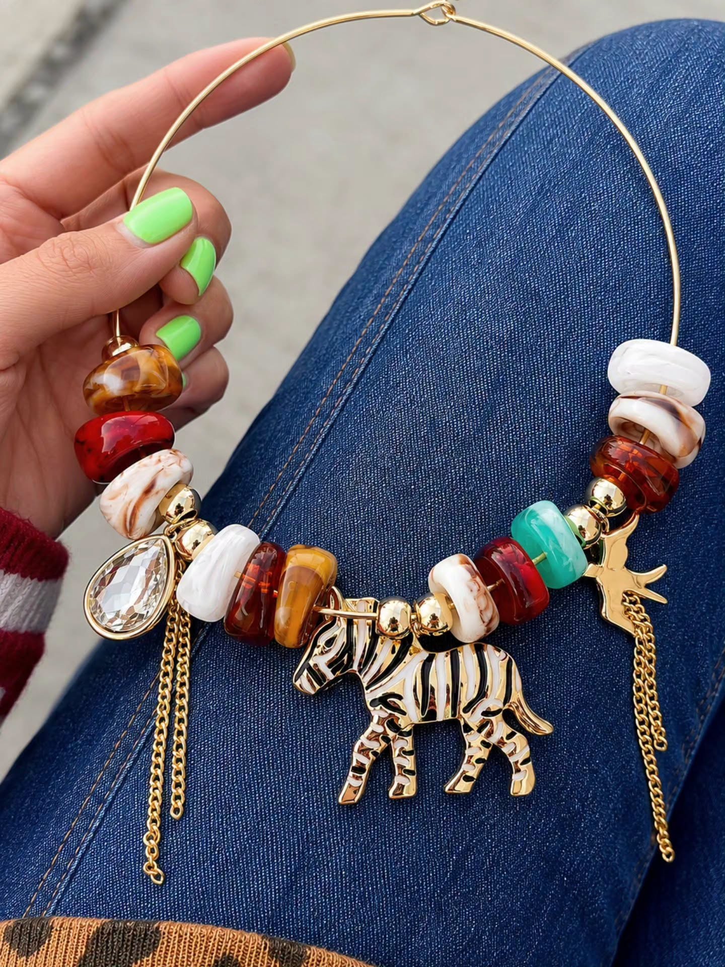 Collar Chunky de Cebra