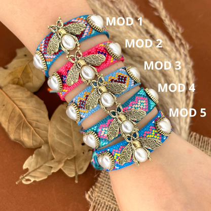 Pulsera Tejida Abeja