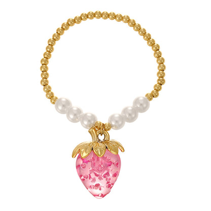 Pulseras de Fresa con Perlas