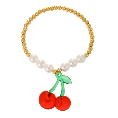 Pulseras de Fresa con Perlas