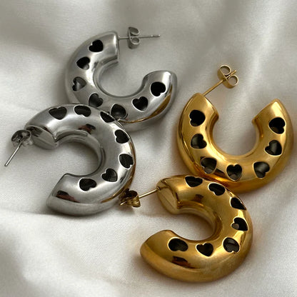 Arracadas Tubular Corazon