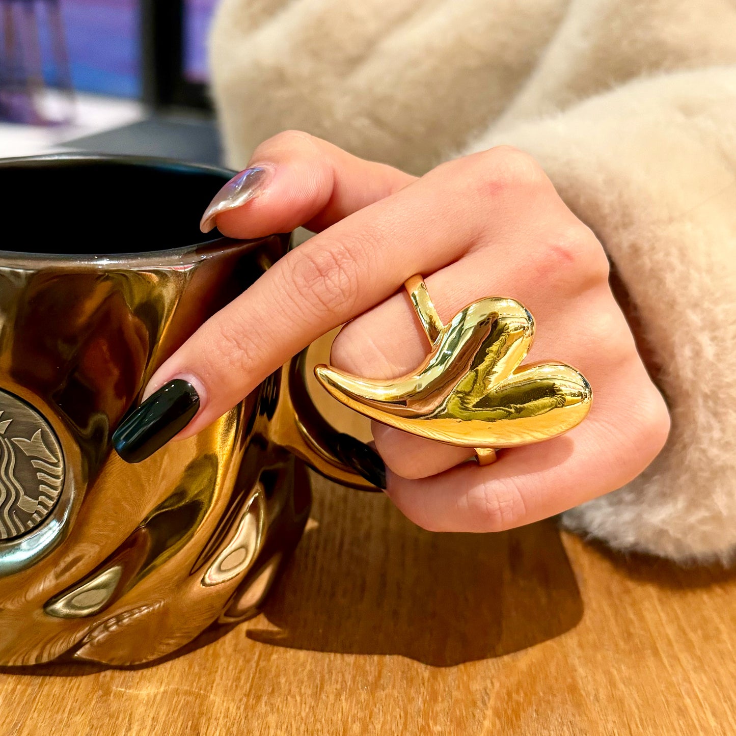 Anillo Corazon Metálico