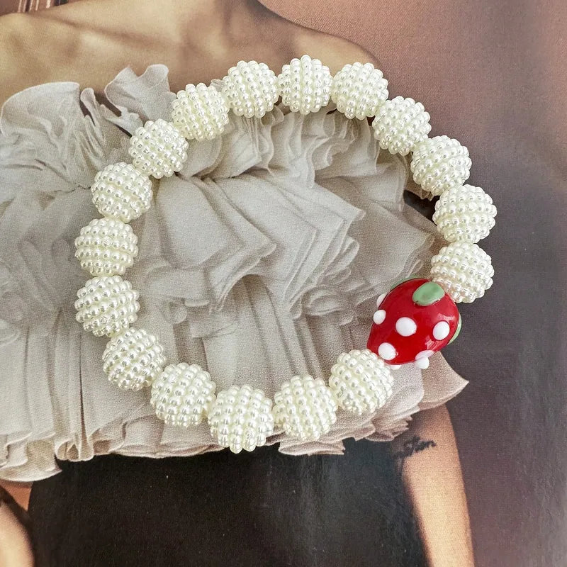 Pulsera Perlitas con Fresa