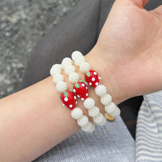 Pulsera Perlitas con Fresa