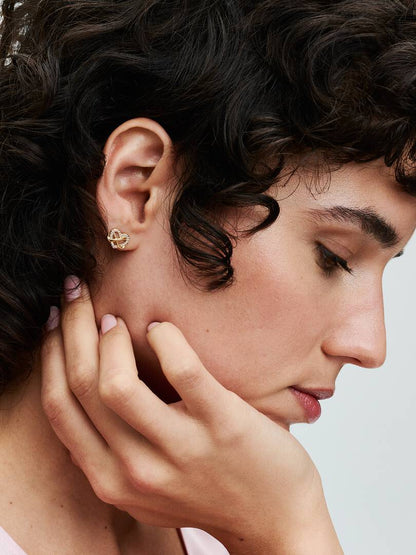 Aretes Pandora de Corazon con Infinito
