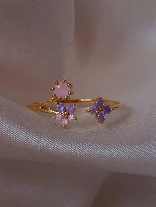 Anillo Flor Lila