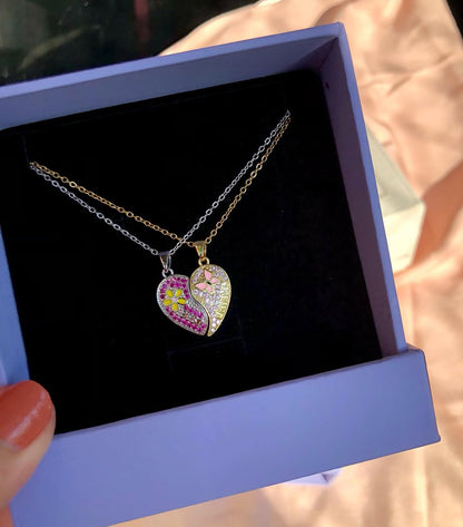 Collar Corazon de Amigas