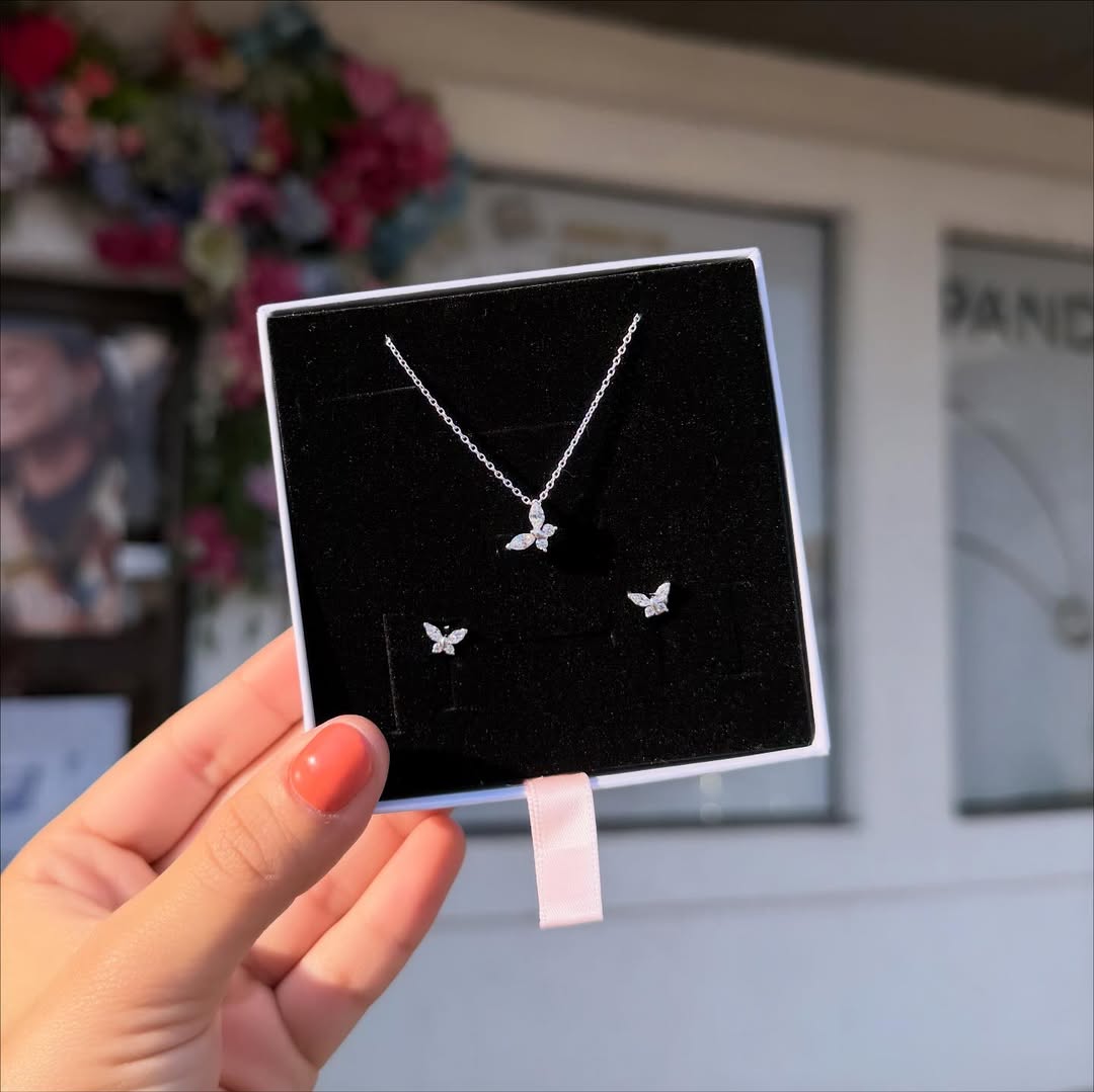 Set Pandora Mariposa Blanca