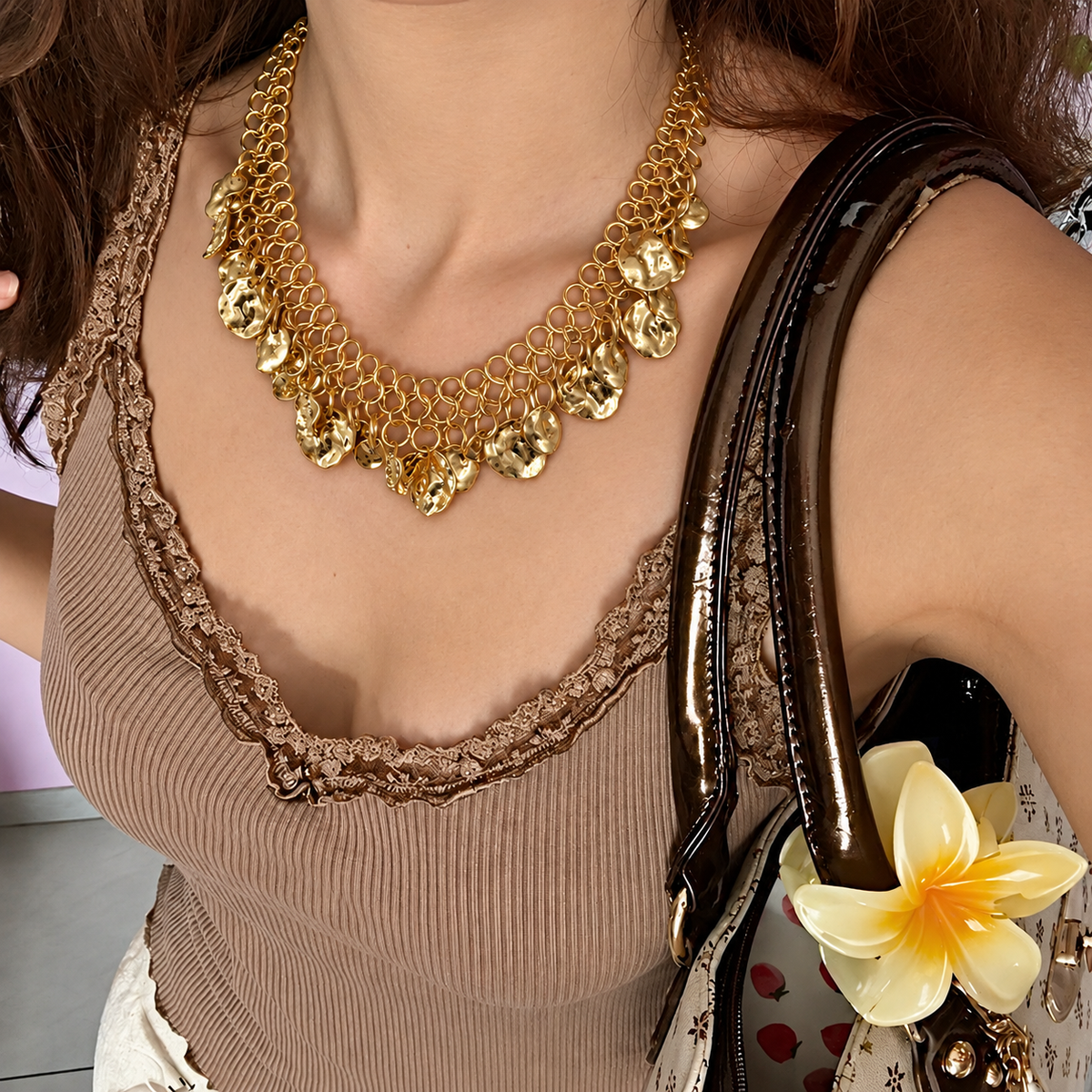 Collar de Cadenas y Colgantes