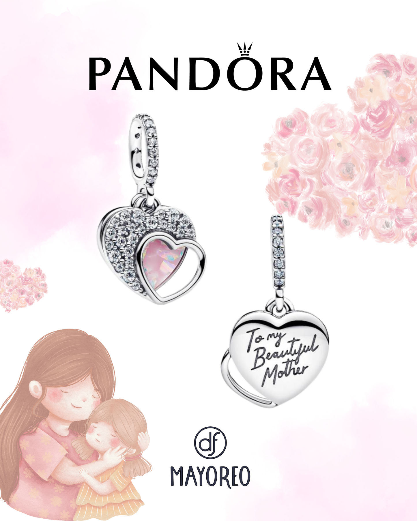 Charm Pandora Corazón Mamá