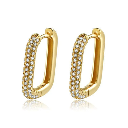 Aretes Rectangulo con Zirconias