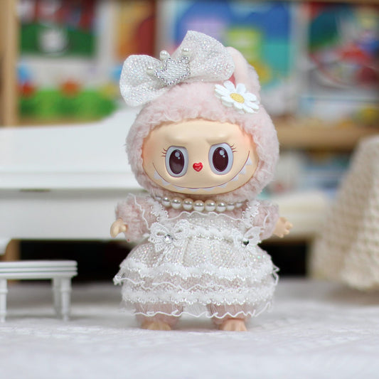 Ropita Labubu Moñito Blanco