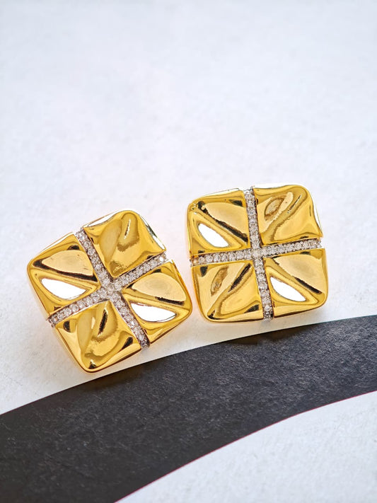 Aretes Cuadrados con Lineas