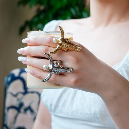 Anillo Toro con Perlita