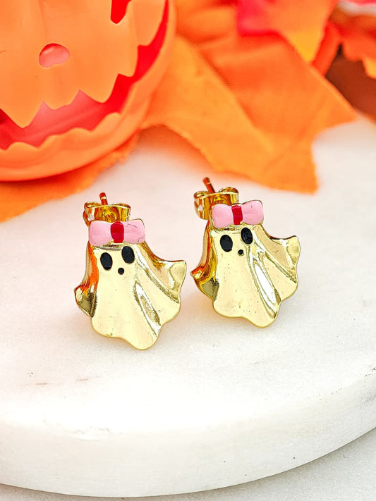 Aretes Halloween Fantastma con Moñito