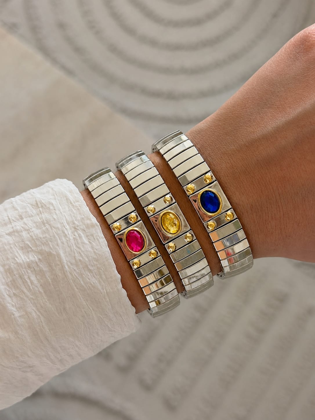 Pulseras Italianas con Piedra