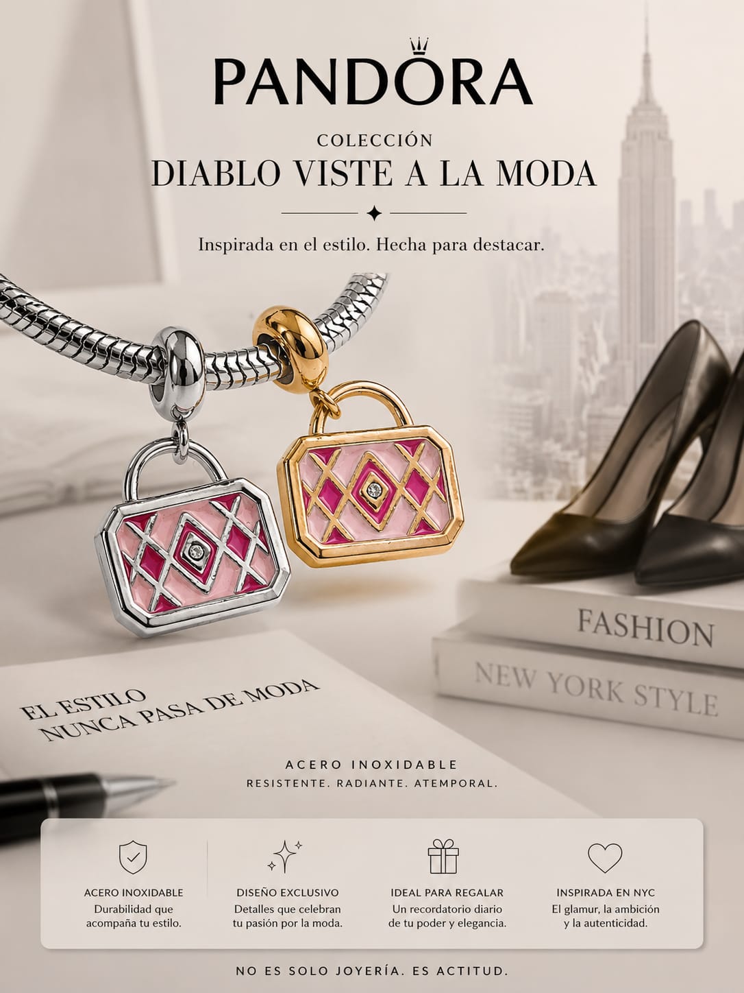 Charm de Bolsita Rosa