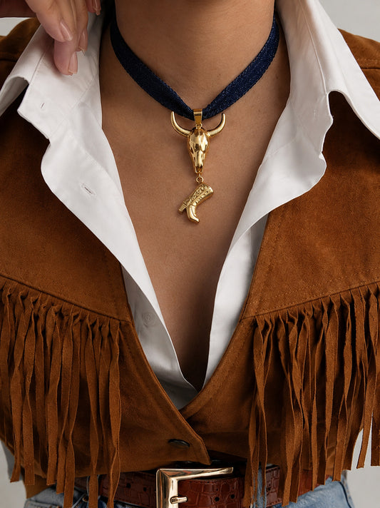 Collar Vaquero de Mezclilla
