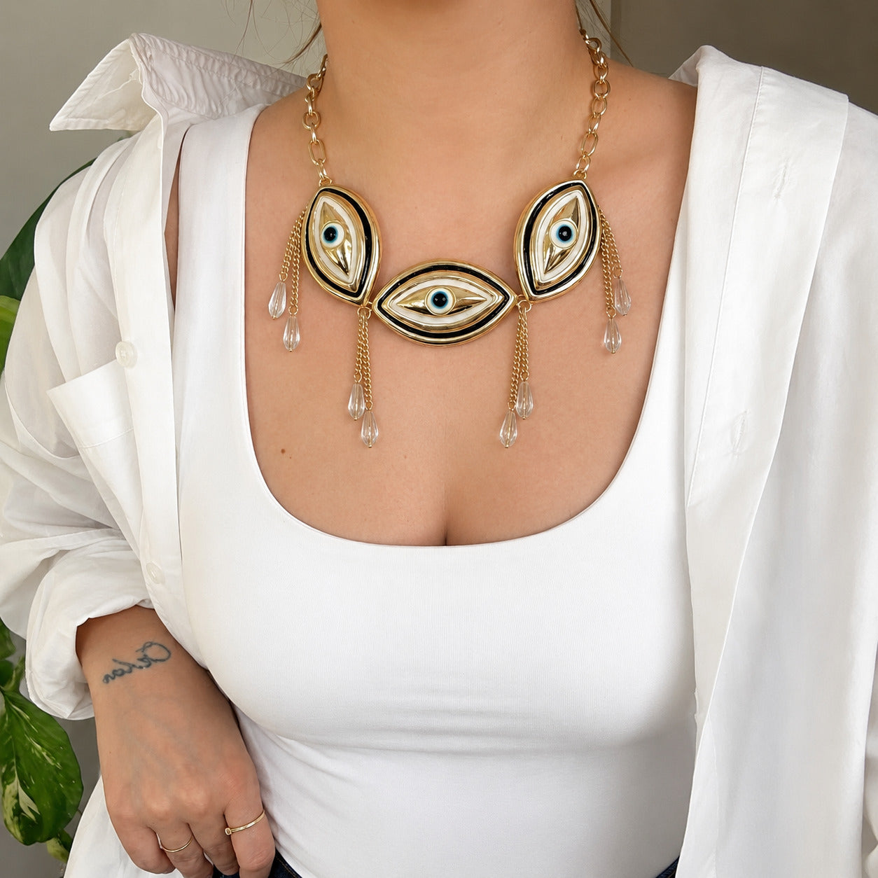 Collar Chunky de 3 Ojos