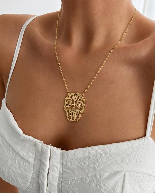 Collar Calavera con Zirconias