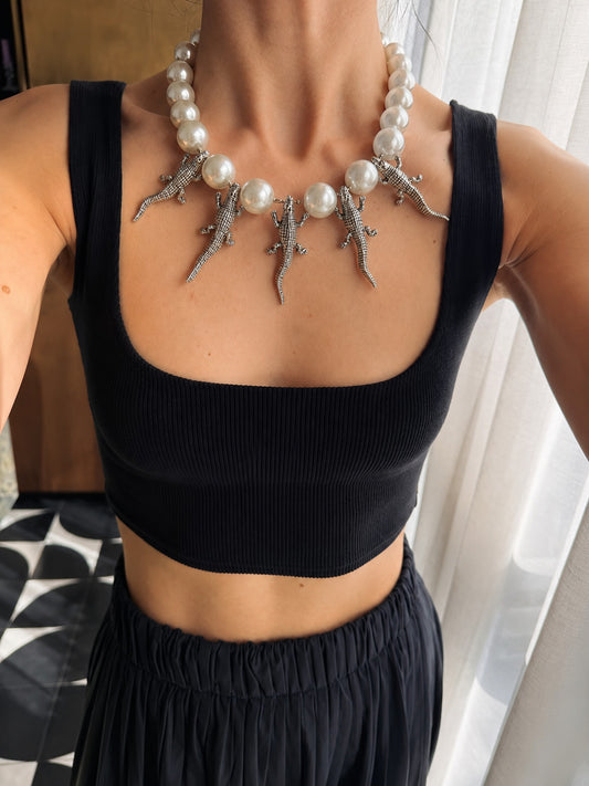 Collar Chunky de Cocodrilo