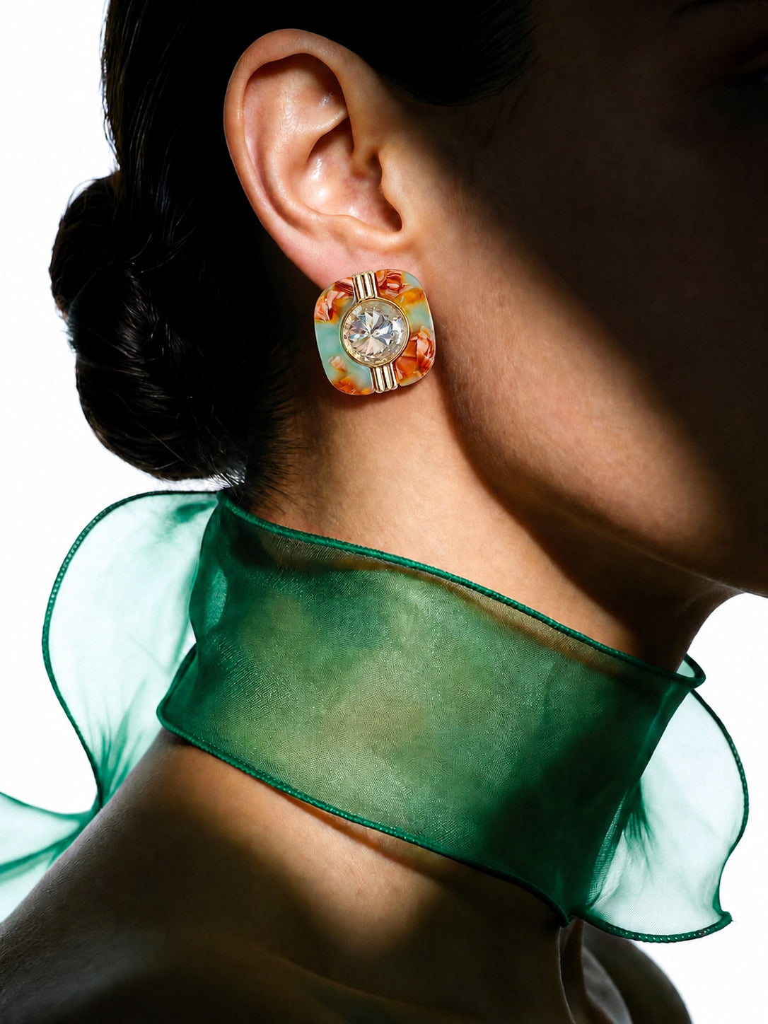 Aretes de Cuadro con Piedra