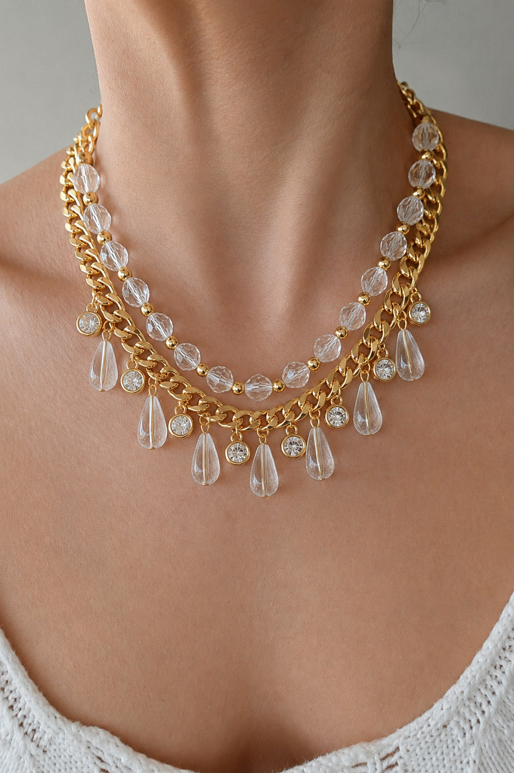 Collar Chunky de Piedras Colgantes