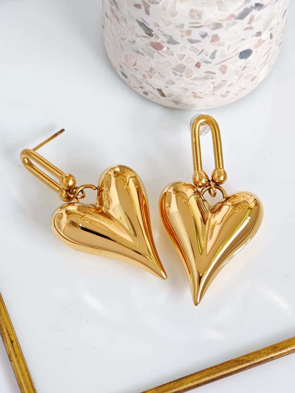 Aretes de Corazón Colgante
