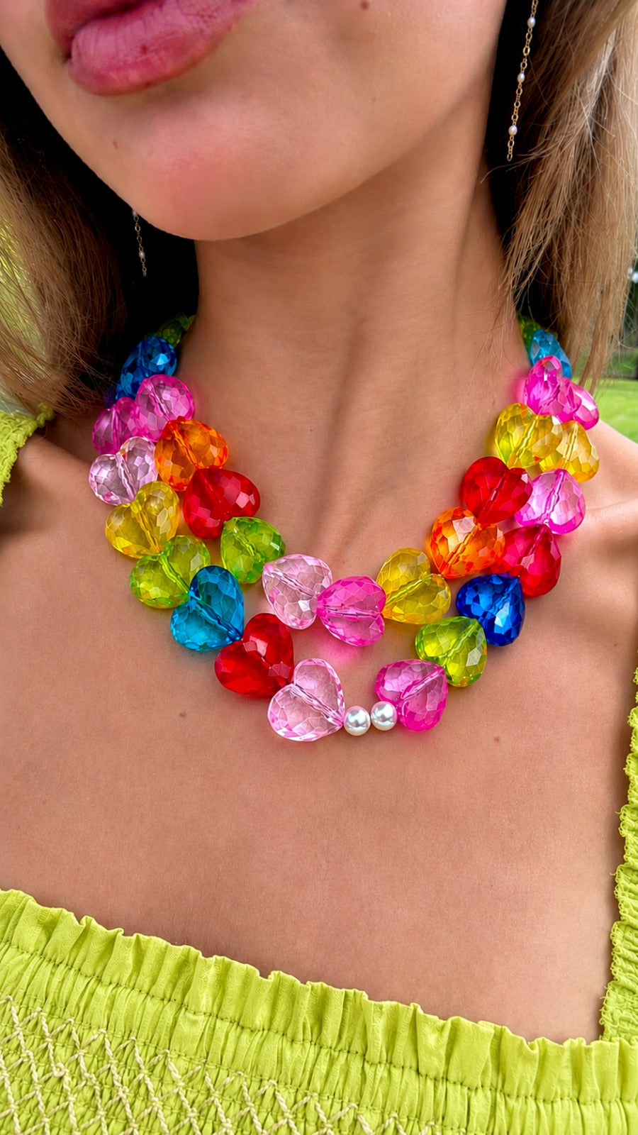 Collar Doble de Corazones