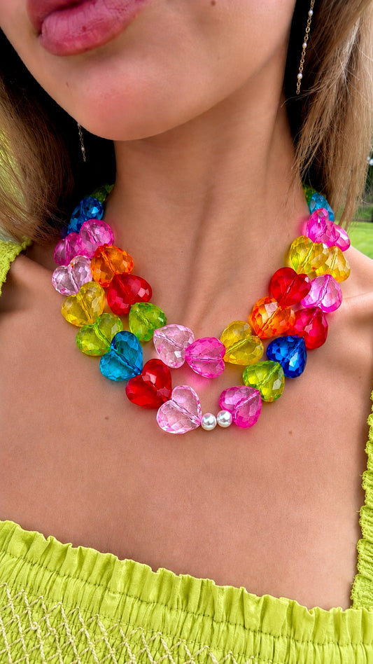 Collar Doble de Corazones