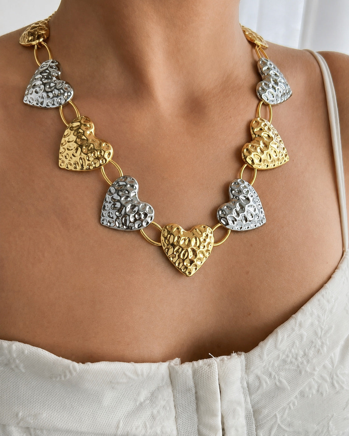 Collar de Corazones Bitono