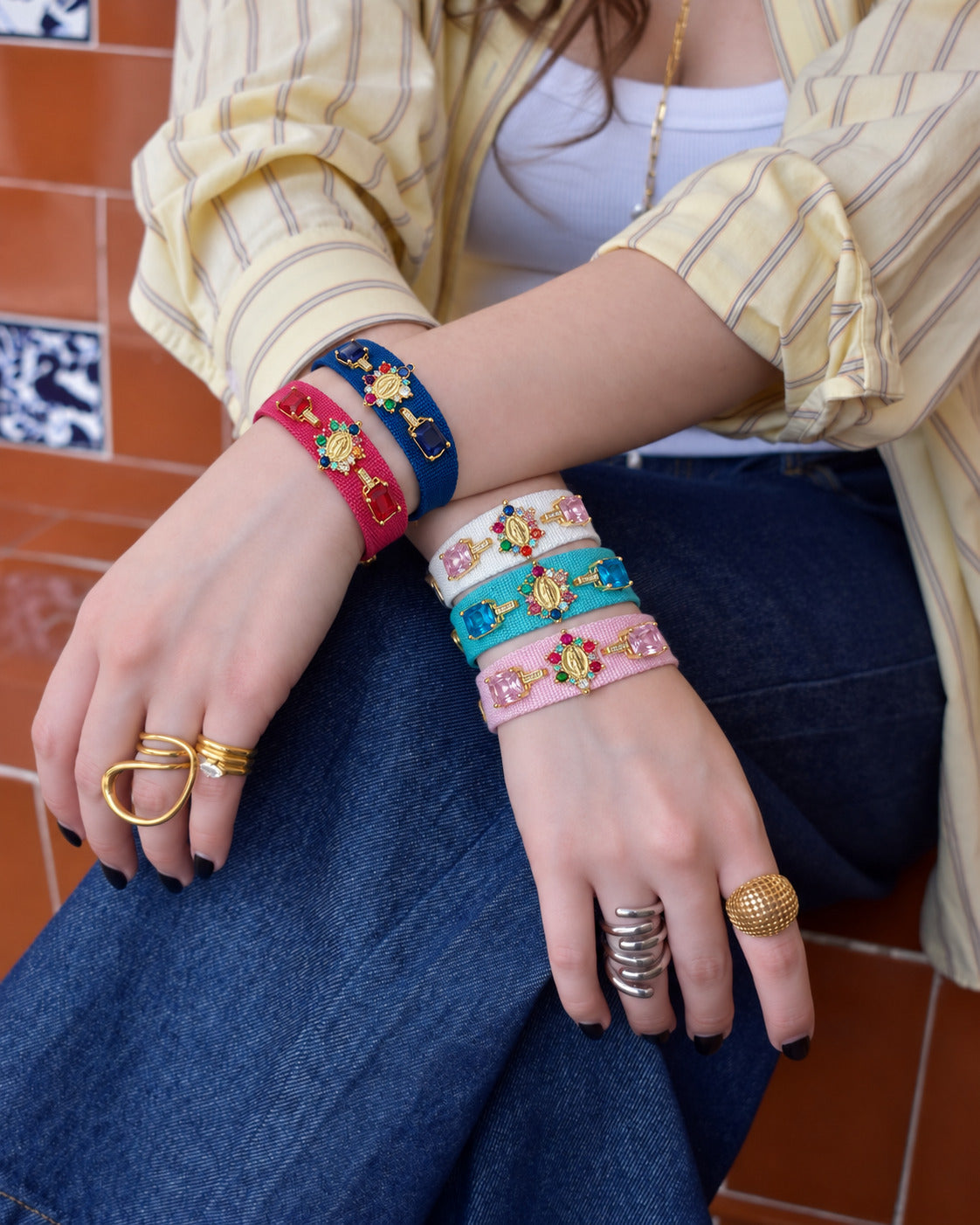 Pulsera Tejida de Virgencita