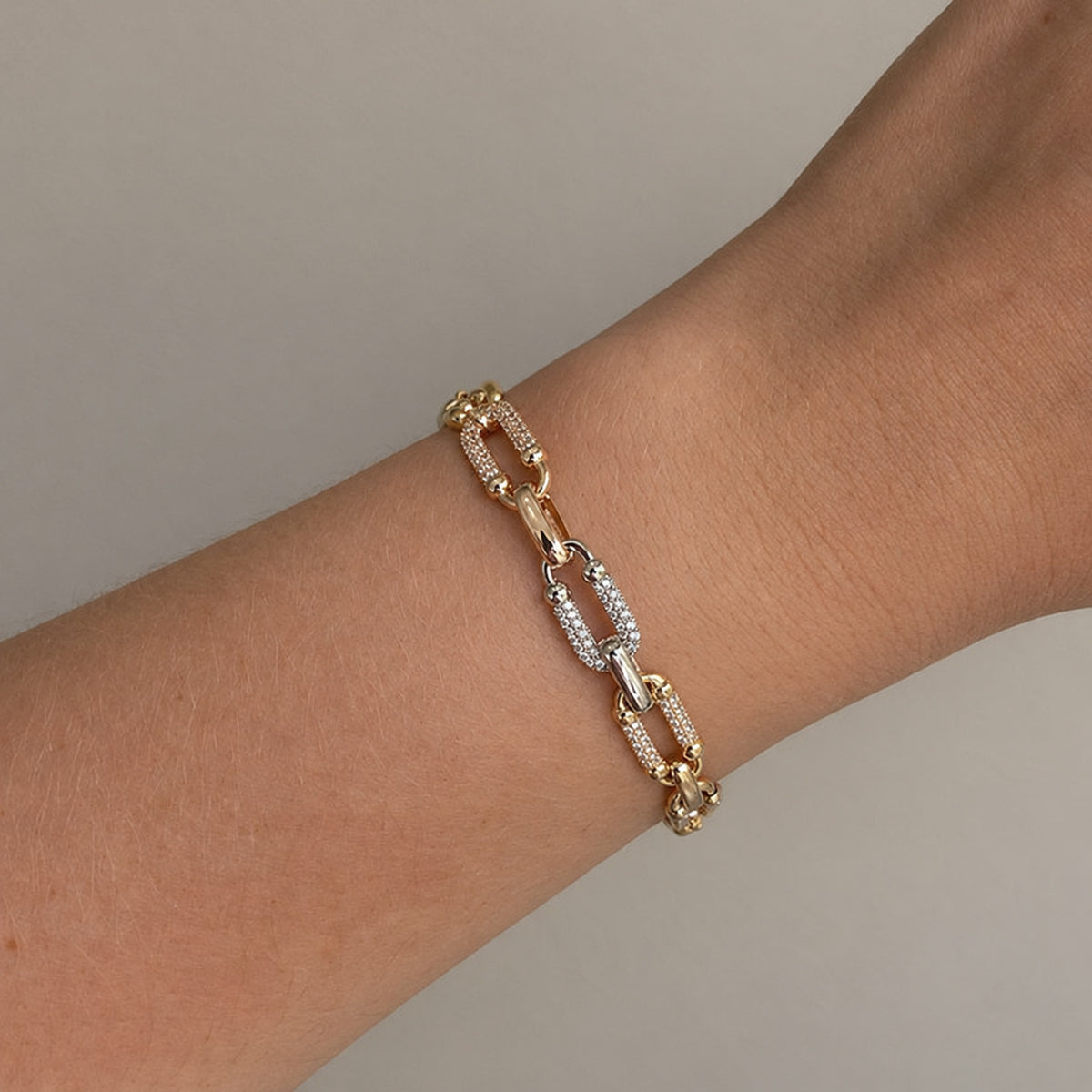 Pulsera de Eslabon Bitono