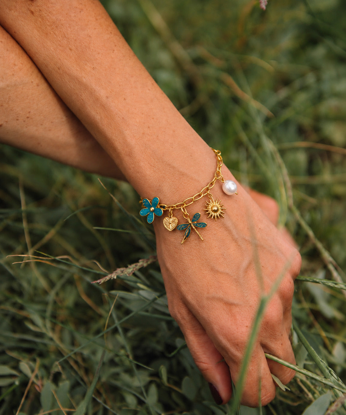 Pulsera de Libelula con Dijes